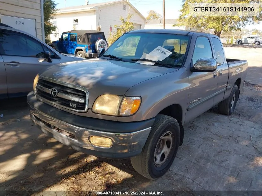 2001 Toyota Tundra Sr5 V8 VIN: 5TBRT34161S144906 Lot: 40710341