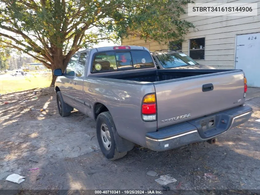 2001 Toyota Tundra Sr5 V8 VIN: 5TBRT34161S144906 Lot: 40710341