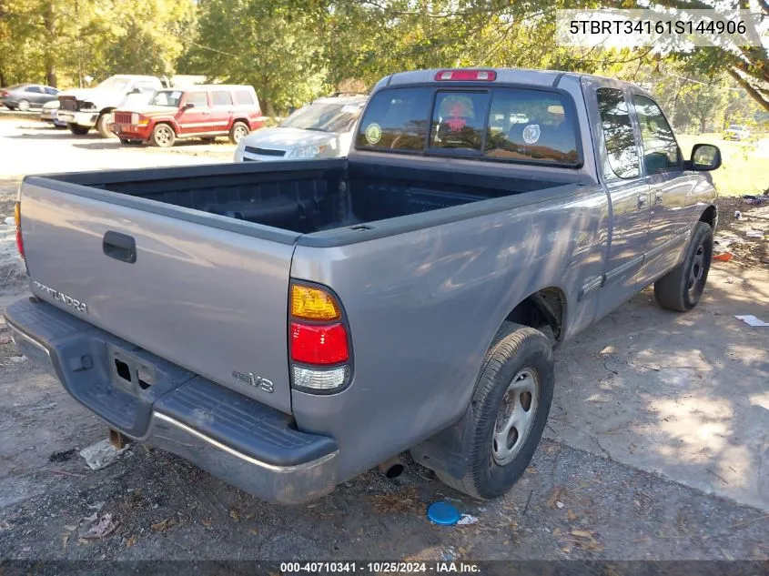 2001 Toyota Tundra Sr5 V8 VIN: 5TBRT34161S144906 Lot: 40710341