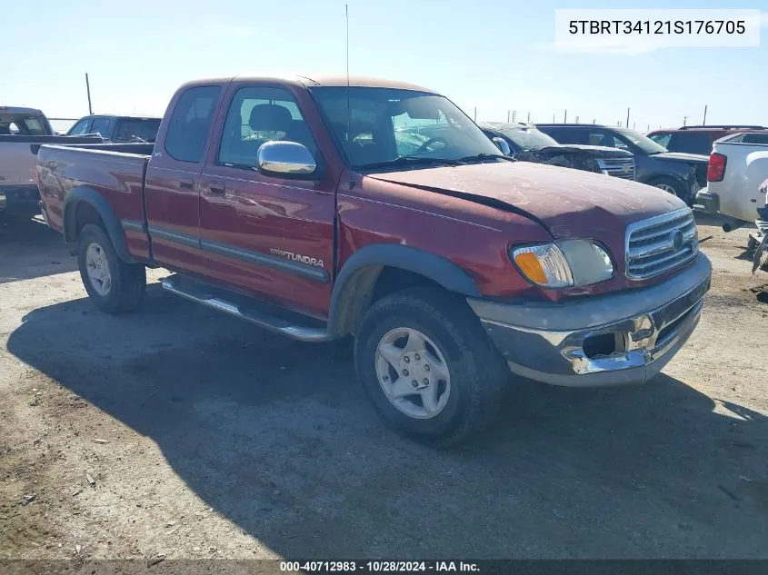 2001 Toyota Tundra Sr5 V8 VIN: 5TBRT34121S176705 Lot: 40712983