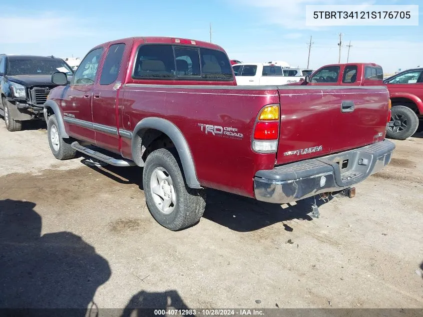 2001 Toyota Tundra Sr5 V8 VIN: 5TBRT34121S176705 Lot: 40712983