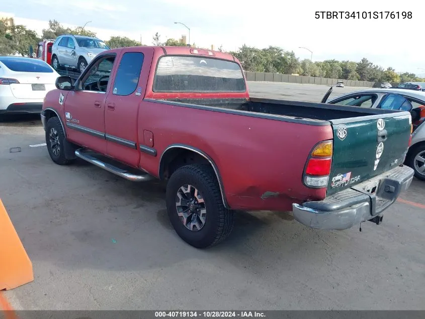 2001 Toyota Tundra Sr5 V8 VIN: 5TBRT34101S176198 Lot: 40719134