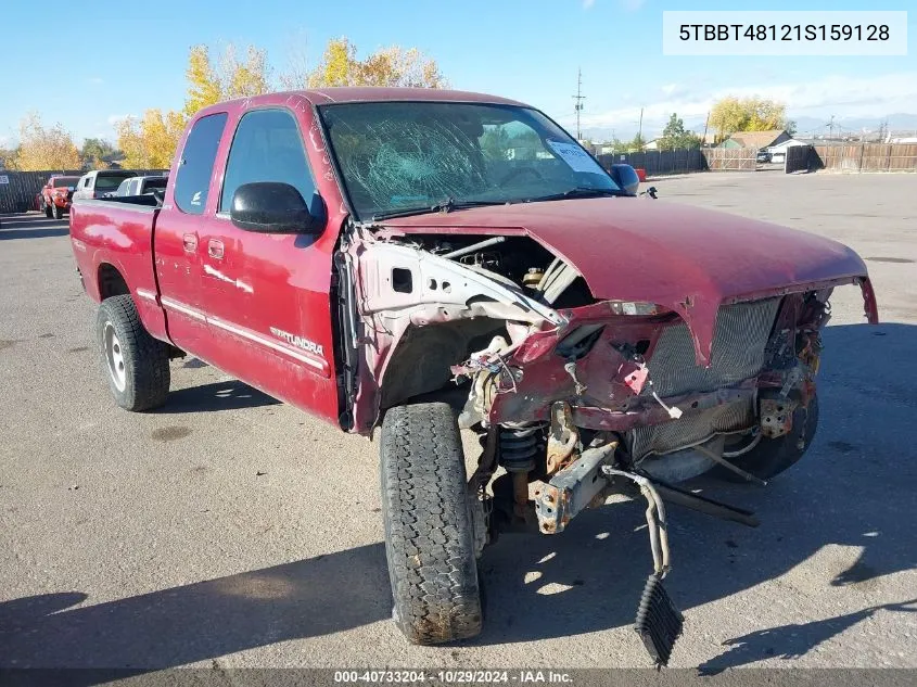 2001 Toyota Tundra Ltd V8 VIN: 5TBBT48121S159128 Lot: 40733204