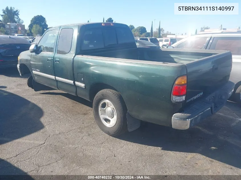 2001 Toyota Tundra Sr5 VIN: 5TBRN34111S140997 Lot: 40740232