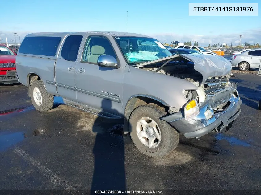 2001 Toyota Tundra Sr5 V8 VIN: 5TBBT44141S181976 Lot: 40742688