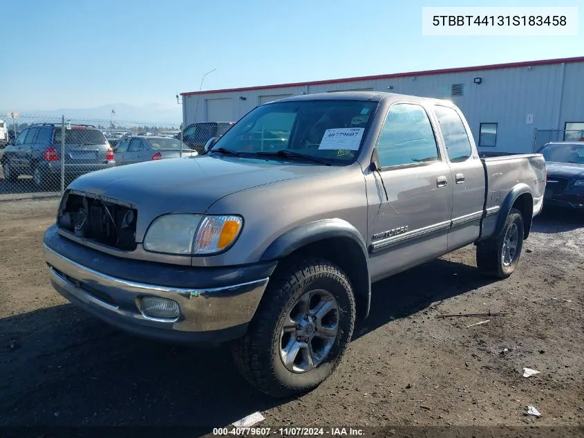 2001 Toyota Tundra Sr5 V8 VIN: 5TBBT44131S183458 Lot: 40779607