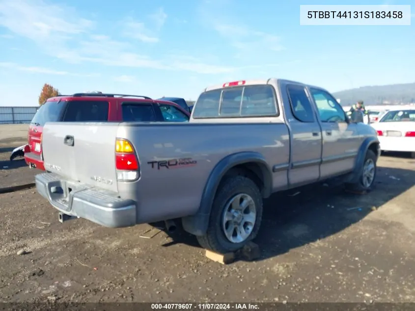 2001 Toyota Tundra Sr5 V8 VIN: 5TBBT44131S183458 Lot: 40779607