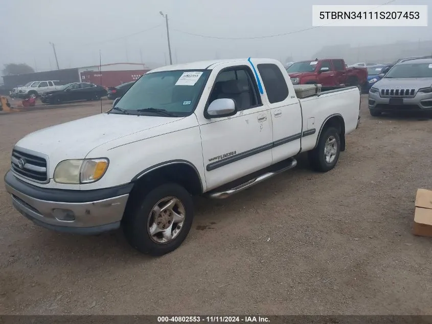 2001 Toyota Tundra Sr5 VIN: 5TBRN34111S207453 Lot: 40802553