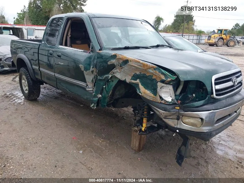 2001 Toyota Tundra Access Cab/Access Cab Sr5 VIN: 5TBRT34131S138299 Lot: 40817774