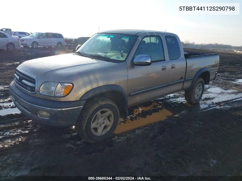 2002 Toyota Tundra Sr5 VIN: 5TBBT44112S290798 Lot: 38680344