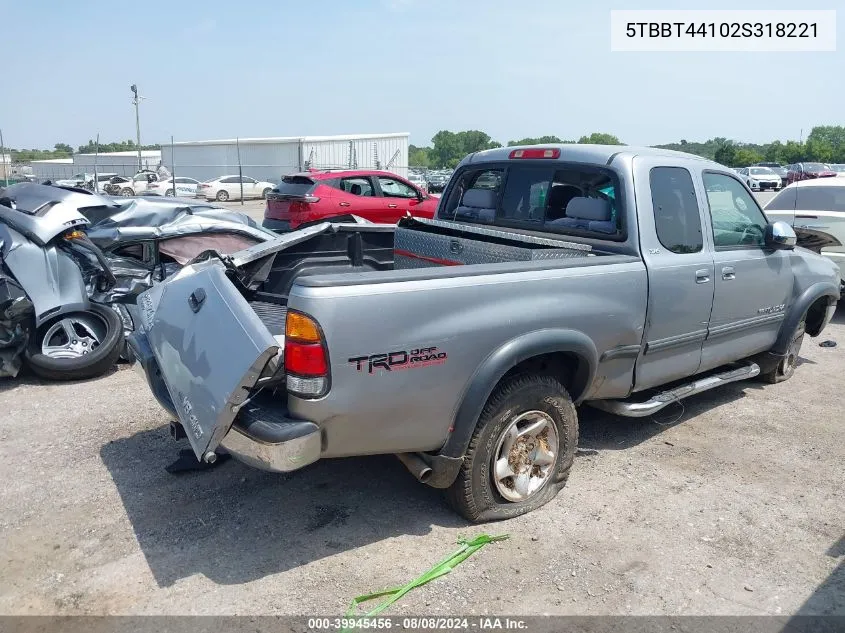 5TBBT44102S318221 2002 Toyota Tundra Sr5 V8