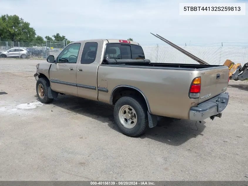 2002 Toyota Tundra Access Cab/Access Cab Sr5 VIN: 5TBBT44132S259813 Lot: 40156139