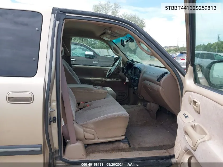 2002 Toyota Tundra Access Cab/Access Cab Sr5 VIN: 5TBBT44132S259813 Lot: 40156139