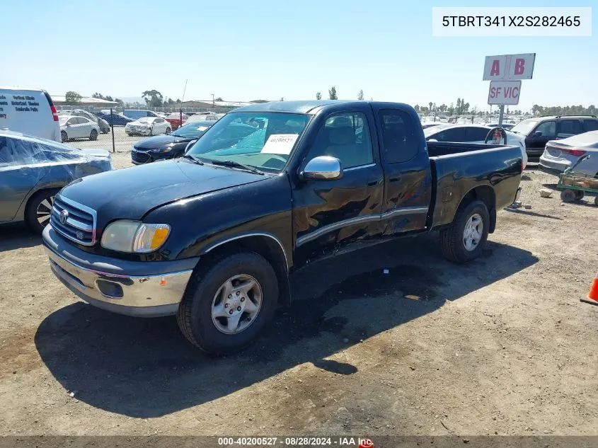 2002 Toyota Tundra Sr5 V8 VIN: 5TBRT341X2S282465 Lot: 40200527