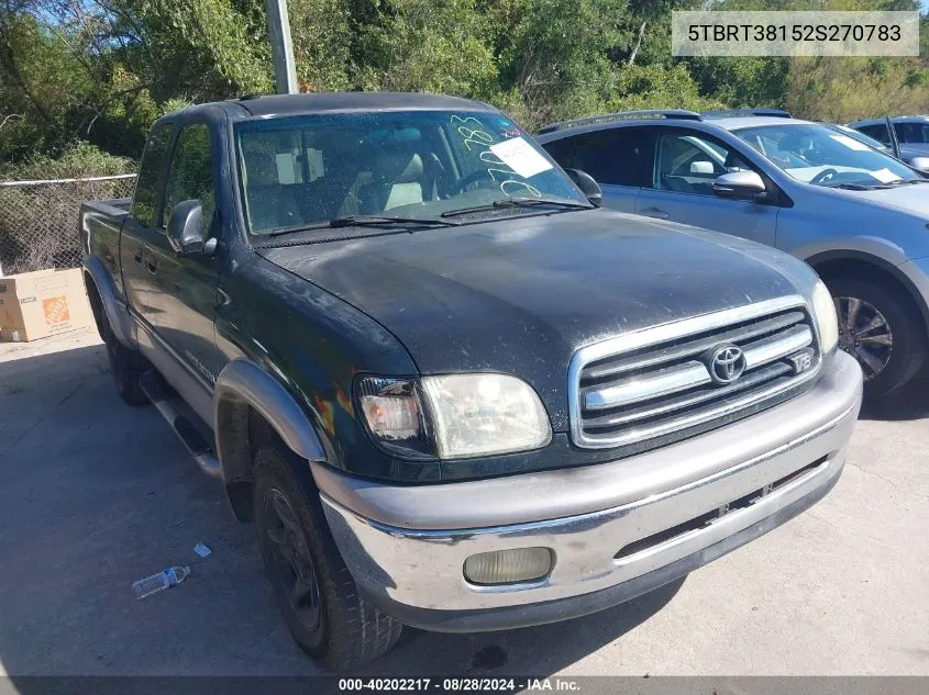 5TBRT38152S270783 2002 Toyota Tundra Ltd V8