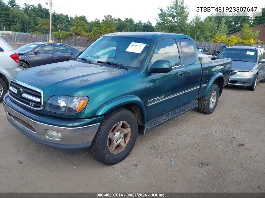 5TBBT48192S307647 2002 Toyota Tundra Ltd V8