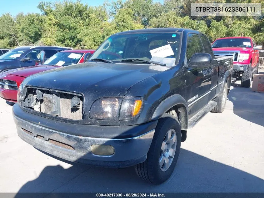 2002 Toyota Tundra Ltd V8 VIN: 5TBRT38162S306111 Lot: 40217330