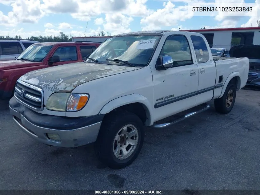 2002 Toyota Tundra Sr5 VIN: 5TBRN34102S253843 Lot: 40301356