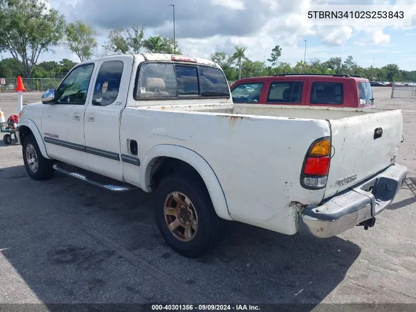 2002 Toyota Tundra Sr5 VIN: 5TBRN34102S253843 Lot: 40301356