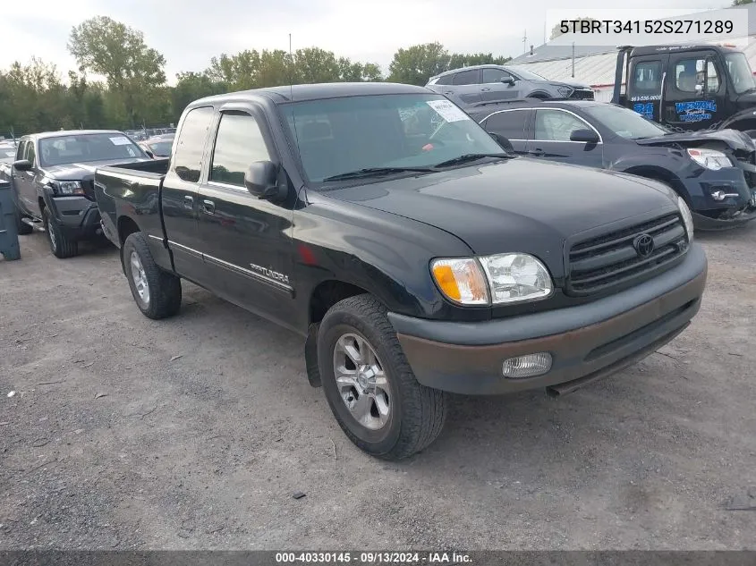 2002 Toyota Tundra Access Cab/Access Cab Sr5 VIN: 5TBRT34152S271289 Lot: 40330145