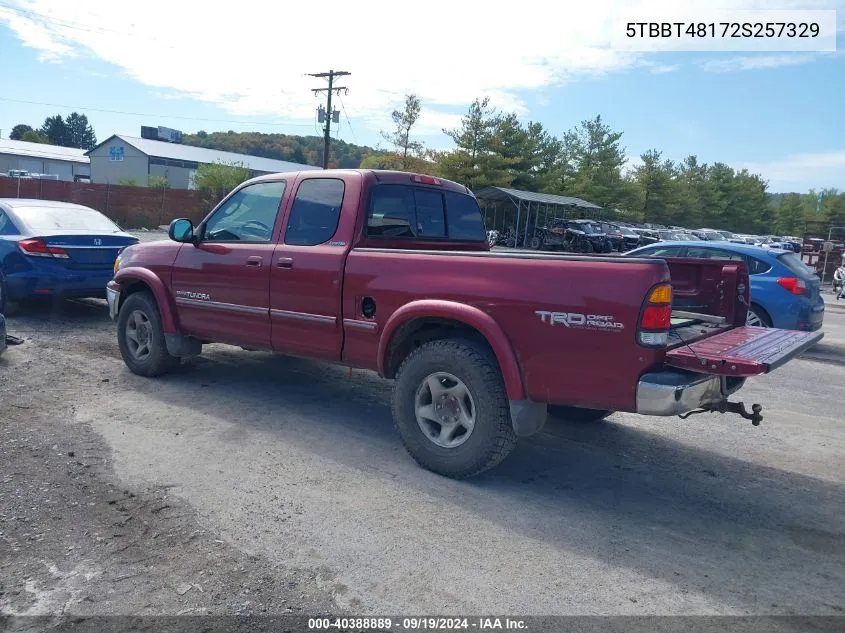 5TBBT48172S257329 2002 Toyota Tundra Ltd V8