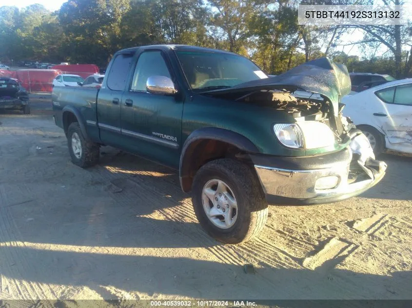 2002 Toyota Tundra Access Cab/Access Cab Sr5 VIN: 5TBBT44192S313132 Lot: 40539032