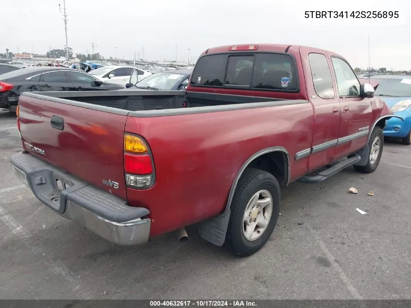 2002 Toyota Tundra Sr5 V8 VIN: 5TBRT34142S256895 Lot: 40632617