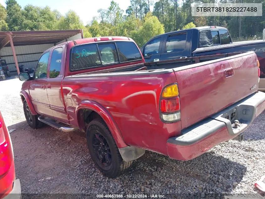 5TBRT38182S227488 2002 Toyota Tundra Ltd V8