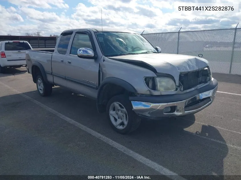 2002 Toyota Tundra Sr5 V8 VIN: 5TBBT441X2S282876 Lot: 40791283