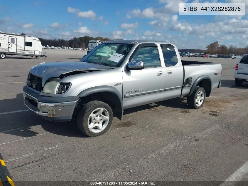 2002 Toyota Tundra Sr5 V8 VIN: 5TBBT441X2S282876 Lot: 40791283