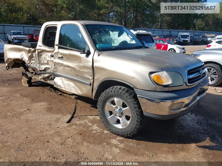 2002 Toyota Tundra Sr5 V8 VIN: 5TBRT34132S295607 Lot: 40858998