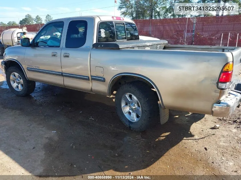 2002 Toyota Tundra Sr5 V8 VIN: 5TBRT34132S295607 Lot: 40858998