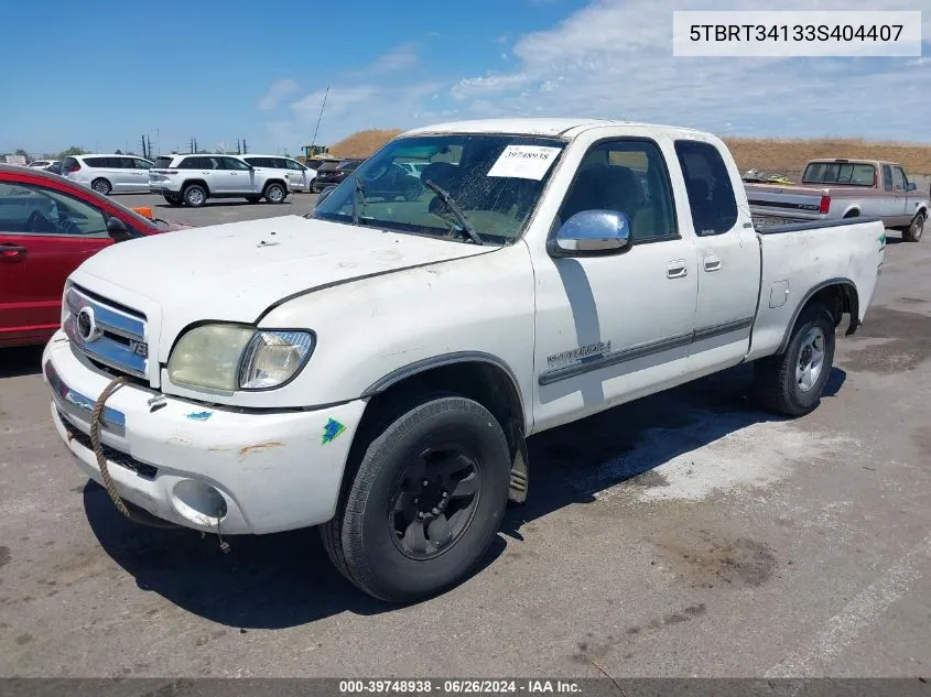 5TBRT34133S404407 2003 Toyota Tundra Sr5 V8