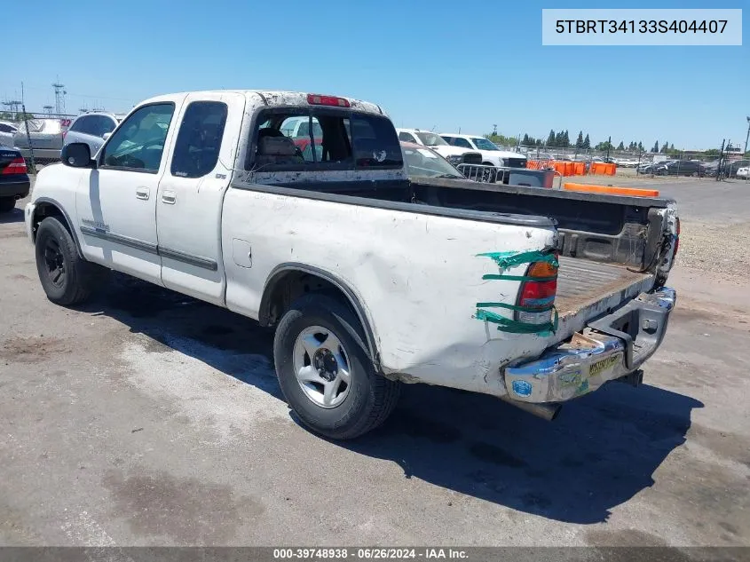 5TBRT34133S404407 2003 Toyota Tundra Sr5 V8