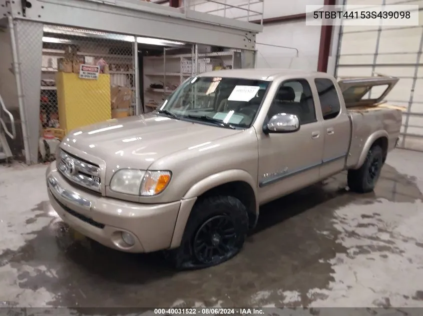 2003 Toyota Tundra Sr5 V8 VIN: 5TBBT44153S439098 Lot: 40031522