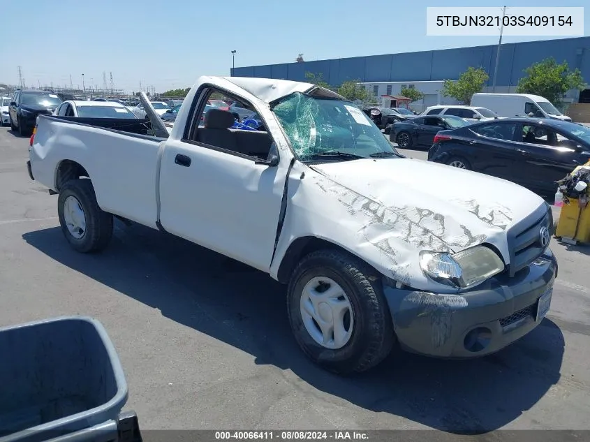 2003 Toyota Tundra VIN: 5TBJN32103S409154 Lot: 40066411