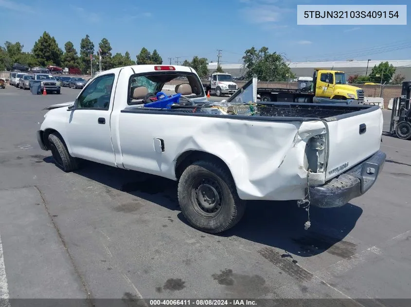 2003 Toyota Tundra VIN: 5TBJN32103S409154 Lot: 40066411