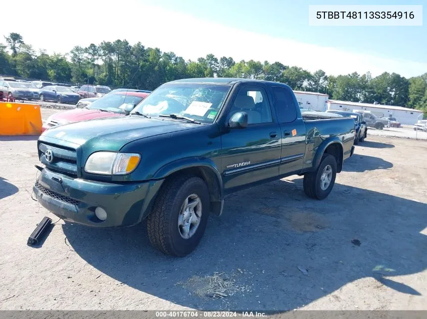 5TBBT48113S354916 2003 Toyota Tundra Ltd V8