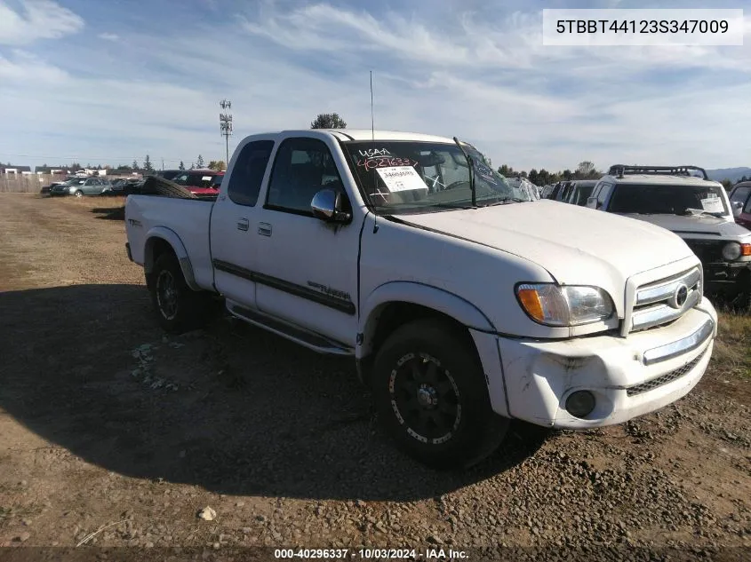 2003 Toyota Tundra Sr5 VIN: 5TBBT44123S347009 Lot: 40296337