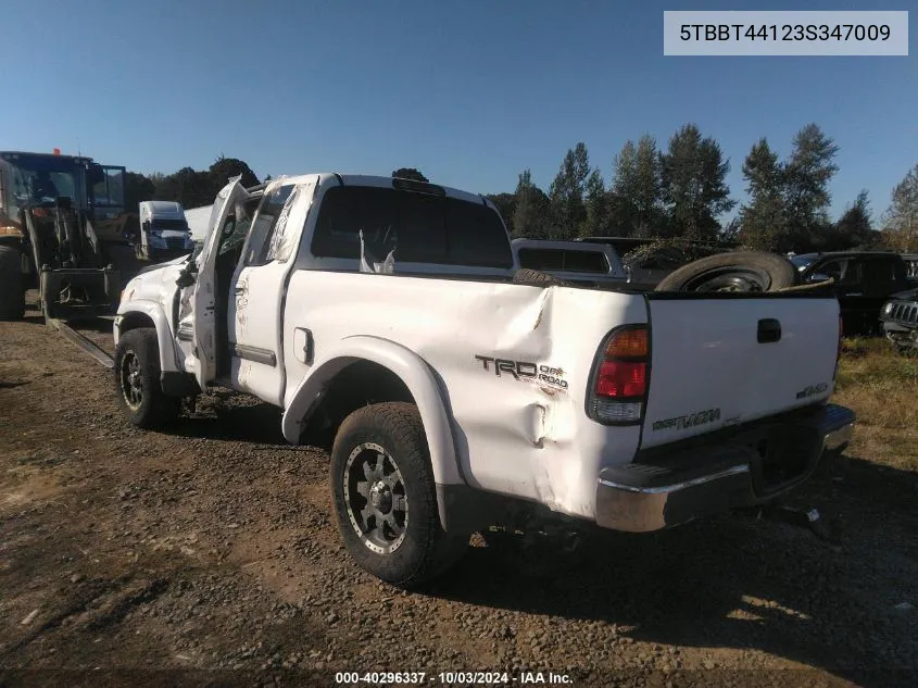 2003 Toyota Tundra Sr5 VIN: 5TBBT44123S347009 Lot: 40296337