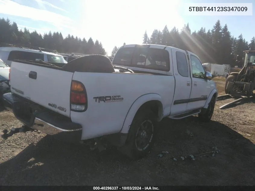 2003 Toyota Tundra Sr5 VIN: 5TBBT44123S347009 Lot: 40296337