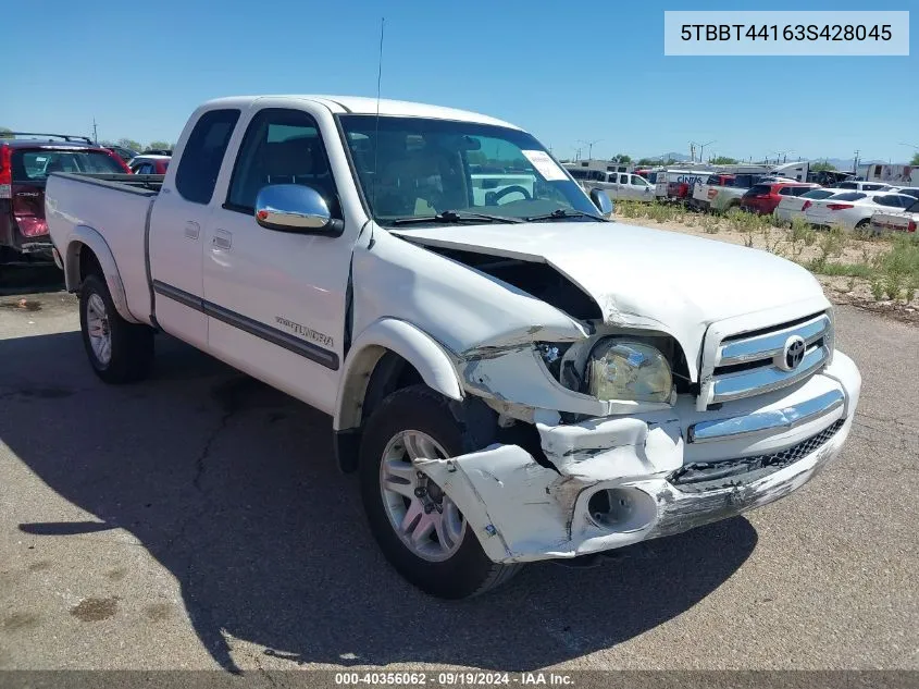 2003 Toyota Tundra Sr5 V8 VIN: 5TBBT44163S428045 Lot: 40356062