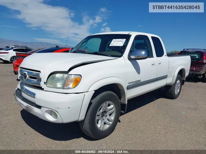 2003 Toyota Tundra Sr5 V8 VIN: 5TBBT44163S428045 Lot: 40356062