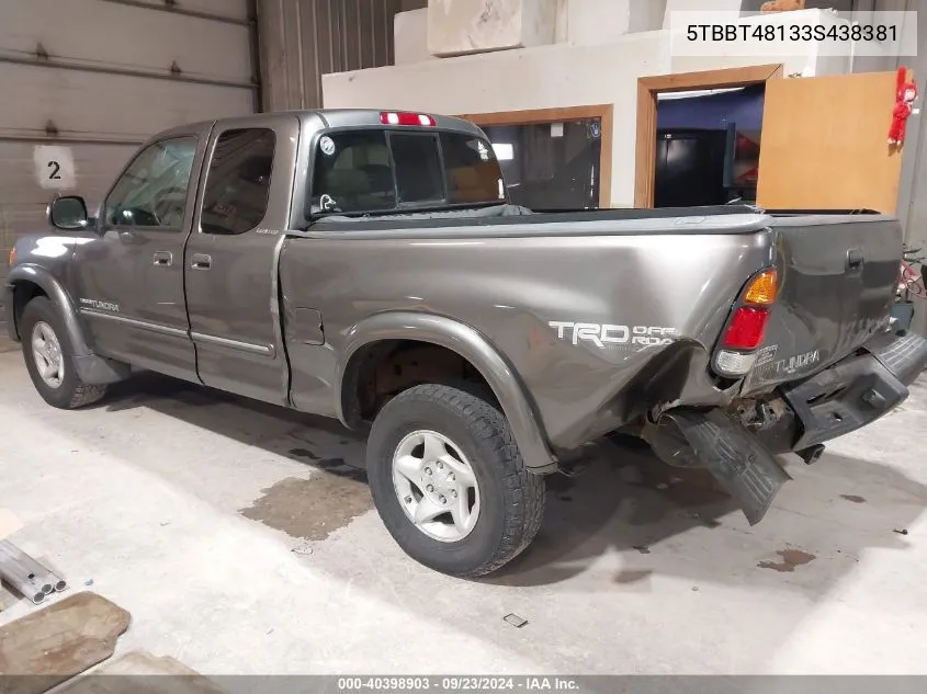 5TBBT48133S438381 2003 Toyota Tundra Access Cab Limited