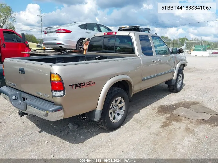 2003 Toyota Tundra Sr5 V8 VIN: 5TBBT44183S341067 Lot: 40444938