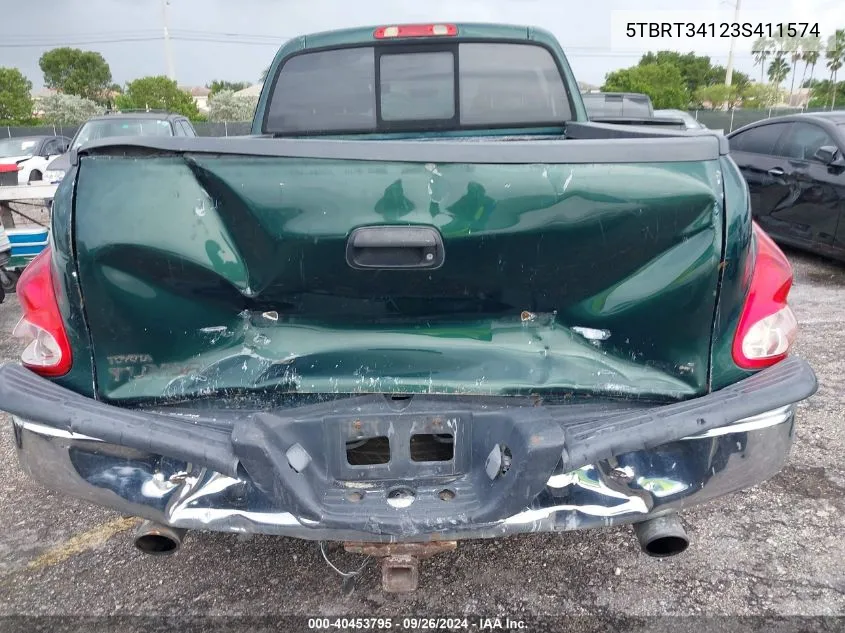 5TBRT34123S411574 2003 Toyota Tundra Sr5 V8