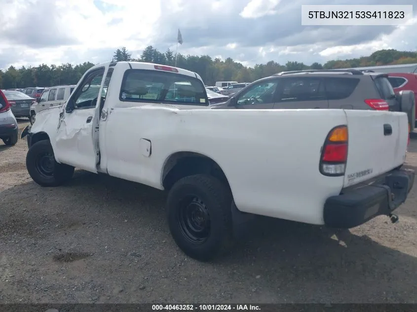 2003 Toyota Tundra VIN: 5TBJN32153S411823 Lot: 40463252