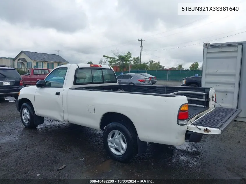 5TBJN321X3S381640 2003 Toyota Tundra