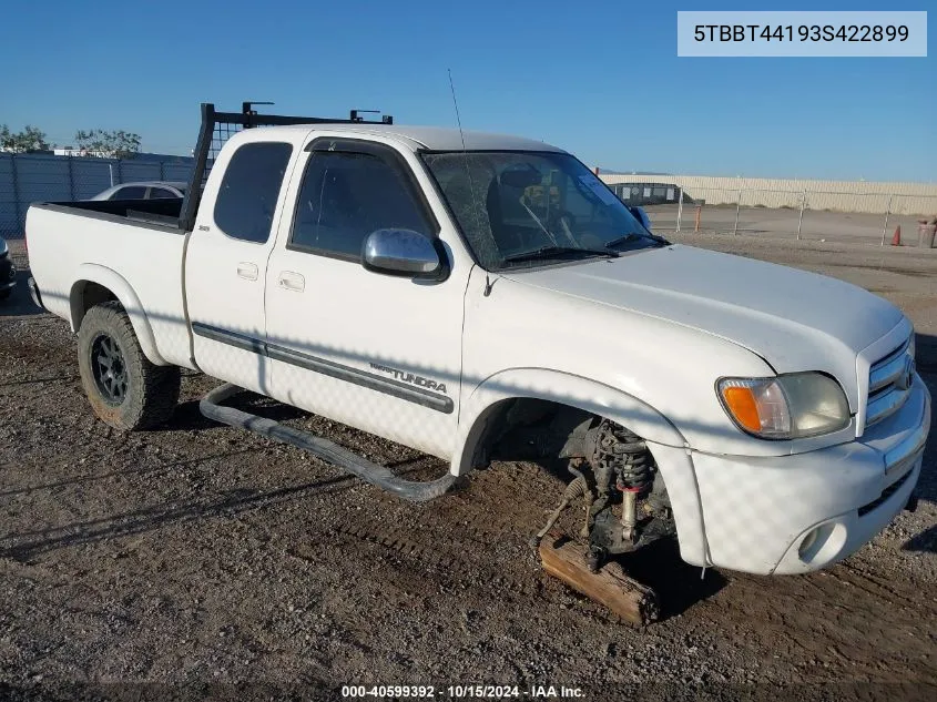 5TBBT44193S422899 2003 Toyota Tundra Sr5 V8