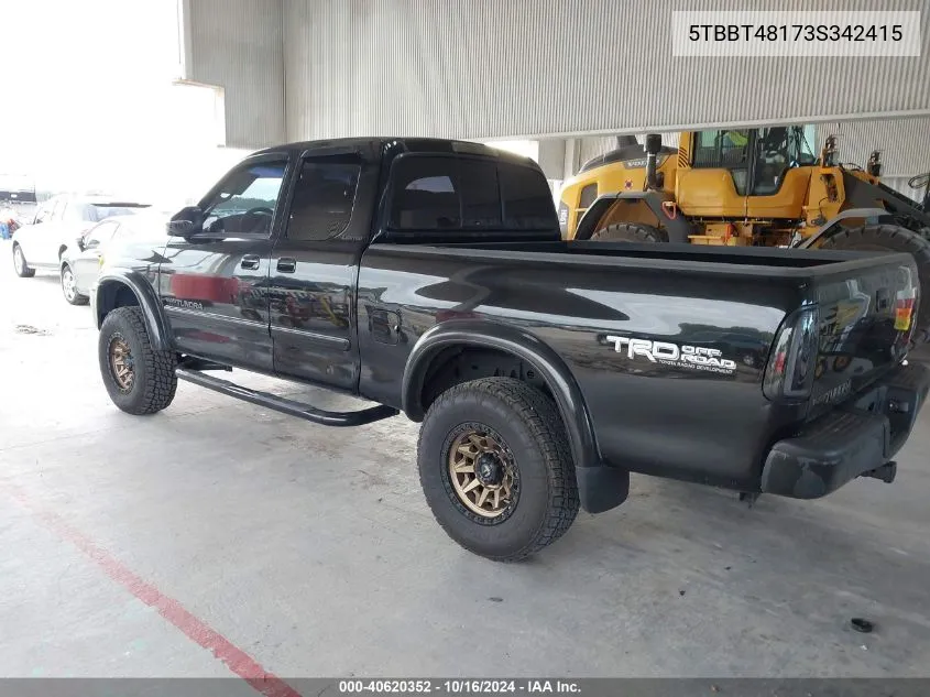 5TBBT48173S342415 2003 Toyota Tundra Ltd V8